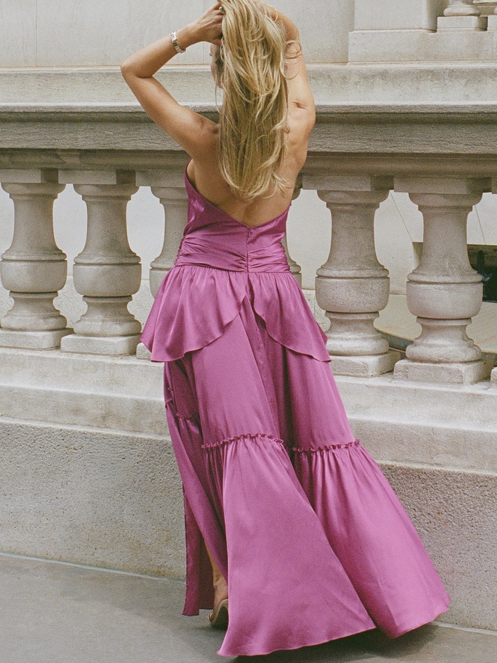 Few Moda x Greta Louise Tome Sintra Dress in Magenta - Picture 5 of 9